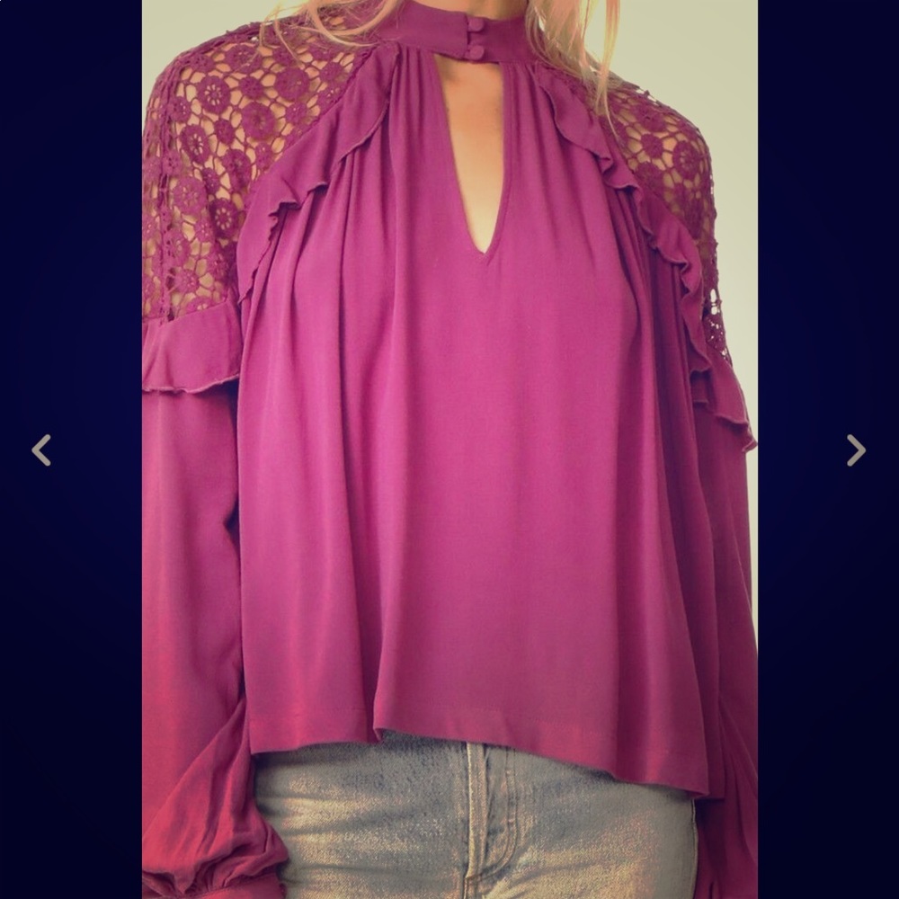 Free People Raspberry Shirt.